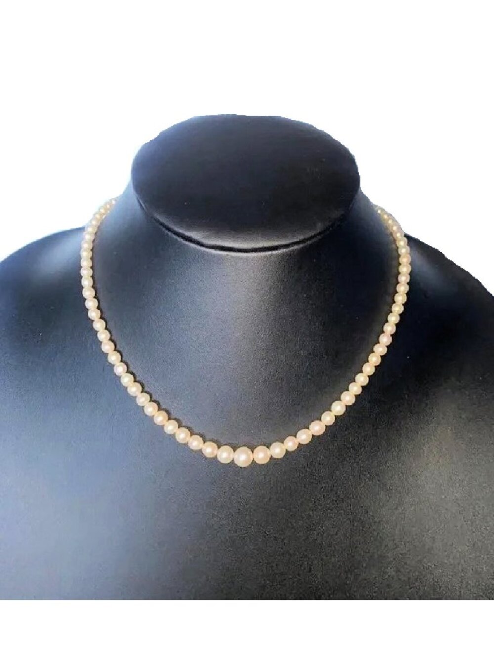 Women’s Vintage Real Pearls Necklace, 16 1/2”
